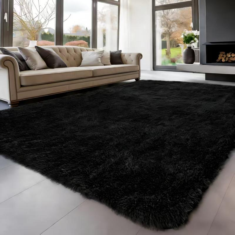 Faux Fur Shag Rug, 1 Count Soft Plush Rug, Comfortable Area Rug, Decorative Carpet for Home Living Room Bedroom, Contemporary Rugs