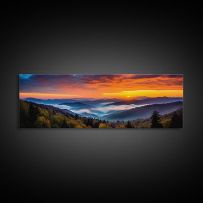 Panoramic of Great Smoky Mountains National Park, Extra Large Wall Art, Panoramic Wall Art, Panoramic Landscape Print, Landscape Photography