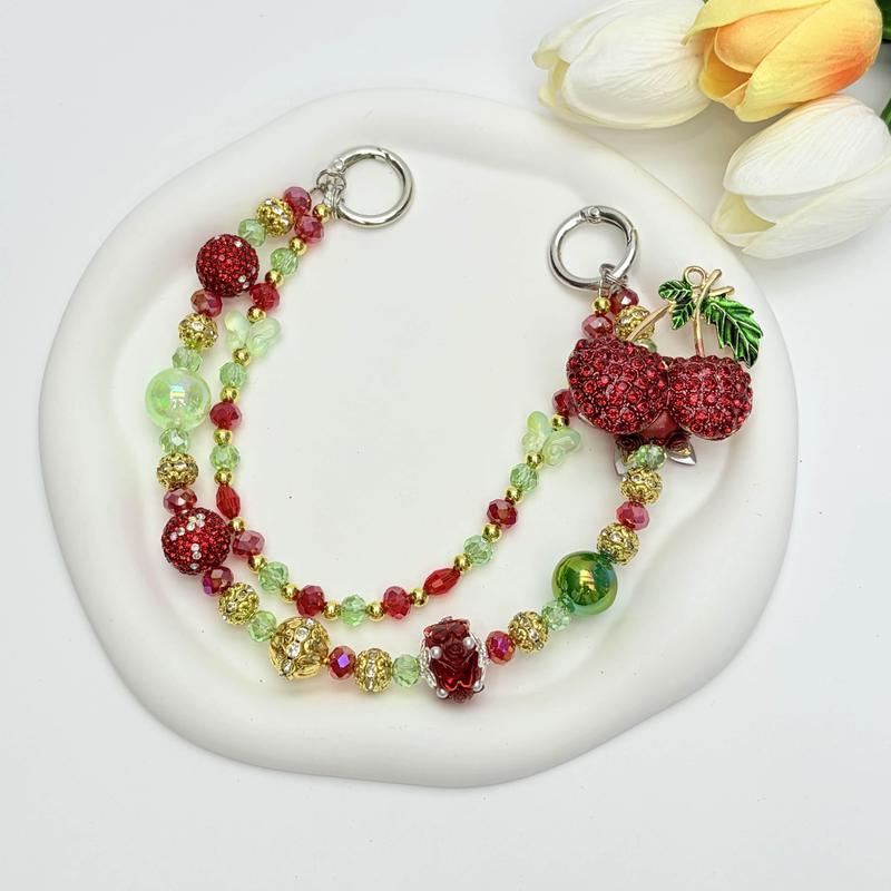 Fruit Bag Accessories,Decorated Handbag Strap, Fashionable Elegant Chain Strap for Handbag, Shoulder Crossbody Bag, Short Handle Replacement Charms