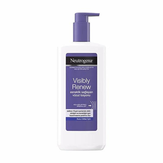 Neutrogena Visibly Renew Body Lotion - Intensely Moisturizing, Collagen Boosting, Non-Greasy Dry Skin Care for Women & Men