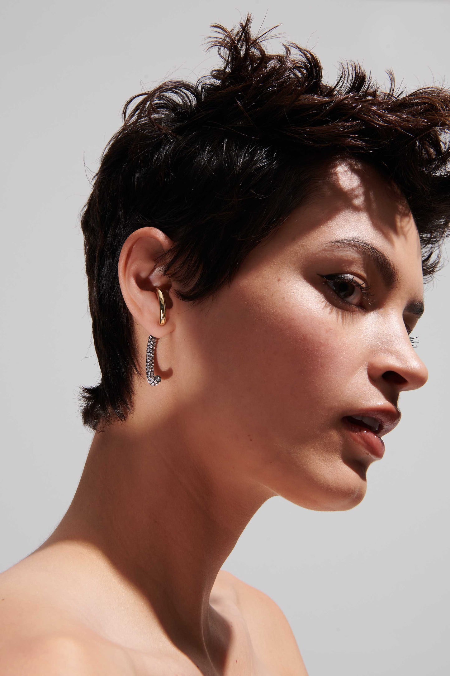 Luna Pave Earrings Gold