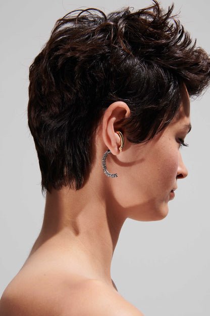 Luna Pave Earrings Gold