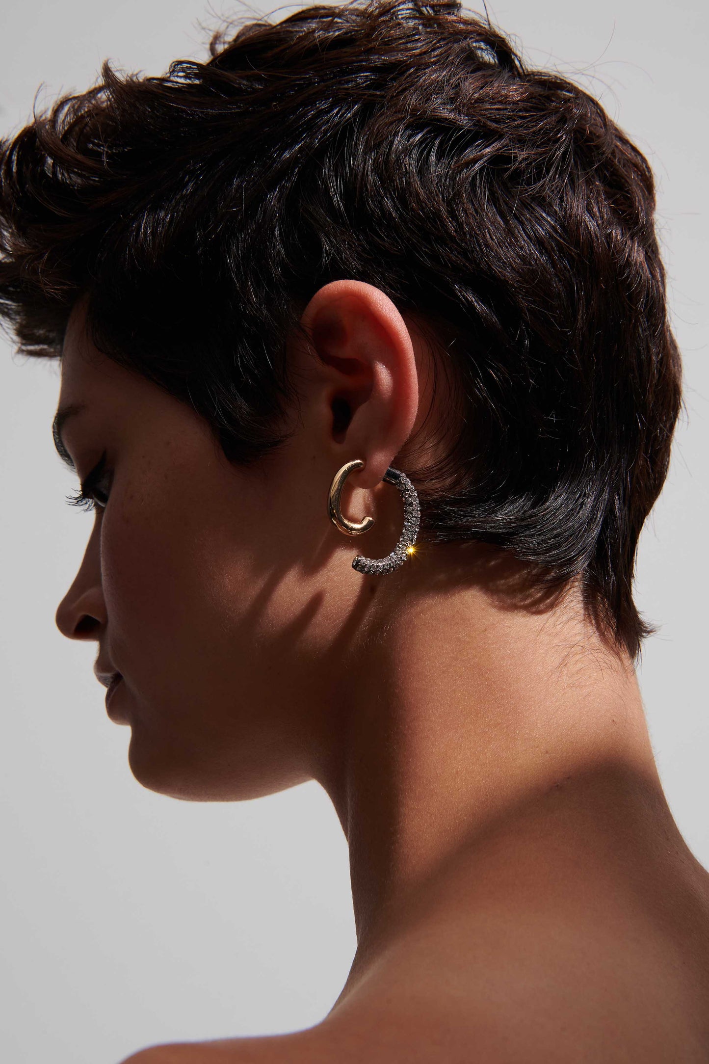 Luna Pave Earrings Gold