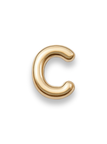 Gold Letter Slide Charms