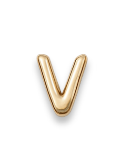 Gold Letter Slide Charms