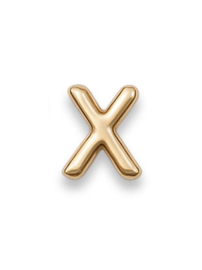 Gold Letter Slide Charms