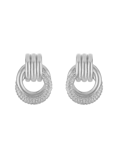 Gigi Knot Statement Earring Silver