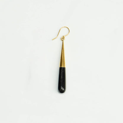 Brass & Horn Teardrop Dangle Earrings | Guru