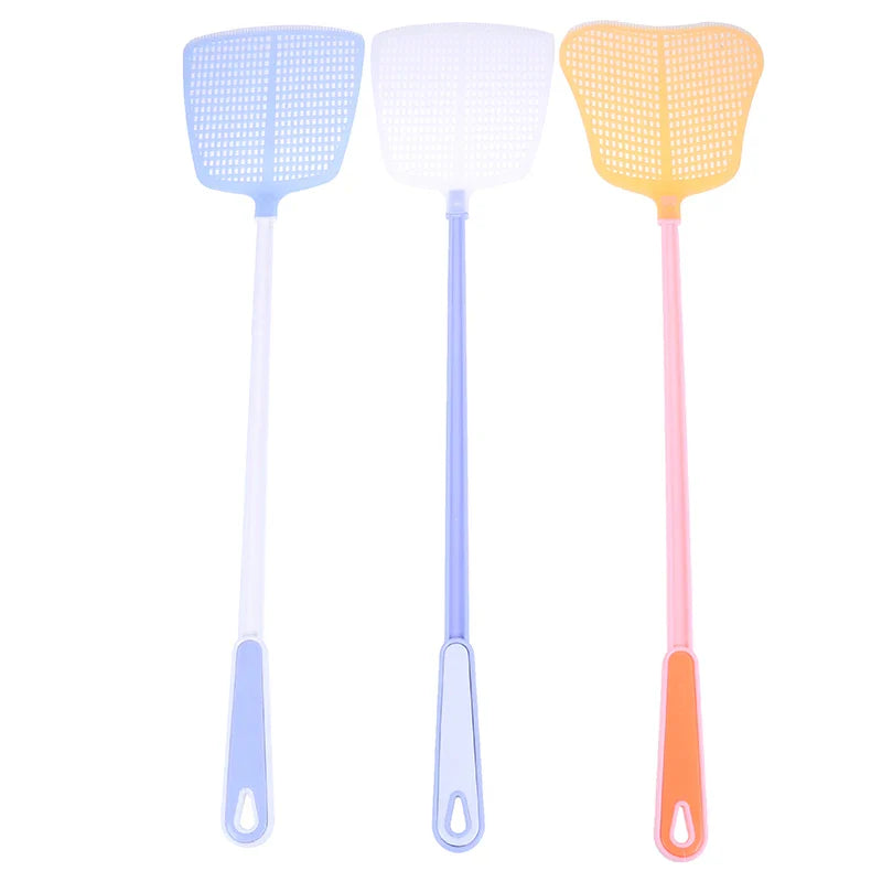 Durable Fly Swatter | Long Handle Plastic Mosquito Killer for Home