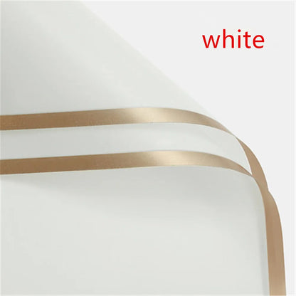 5pcs Flower Wrapping Paper with Golden Border | Korean Style Half Transparent Gift Packing for Florist Bouquet