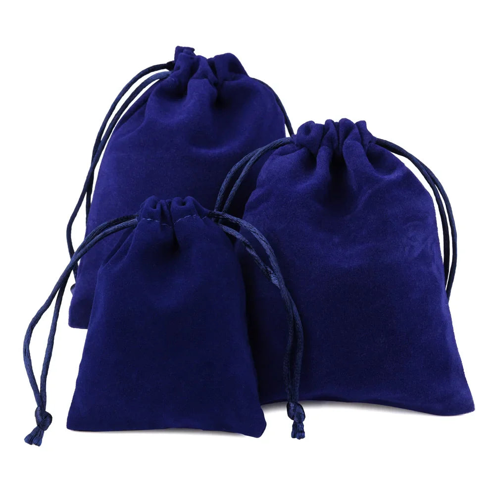 10pcs Drawstring Velvet Jewelry Gift Bags | Soft Plush Multi-Color Pouches for Wedding Christmas Party