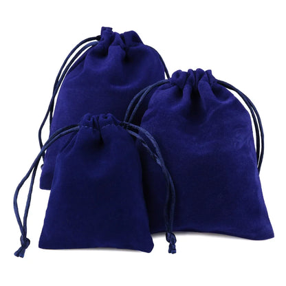 10pcs Drawstring Velvet Jewelry Gift Bags | Soft Plush Multi-Color Pouches for Wedding Christmas Party