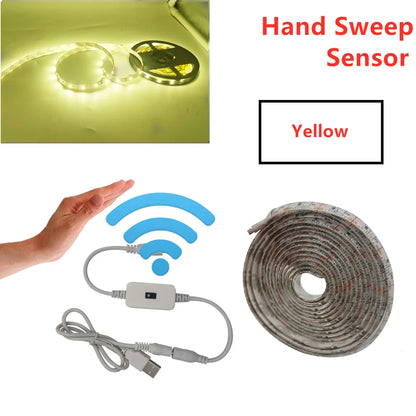 USB Motion Sensor LED Strip Light | Hand Wave Control for TV Kitchen
