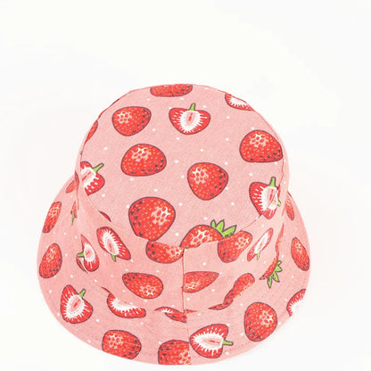 Strawberry Print Bucket Hat