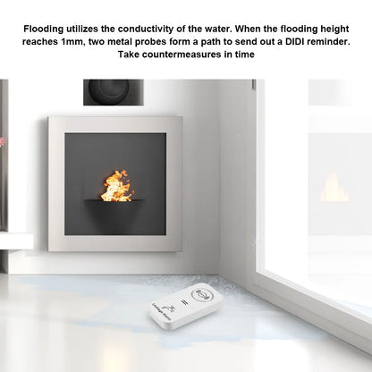 KERUI 433Mhz Leakage Alarm Water Detector Drip Alert with 90db Loud Home Security  Overflow Sensor for Kitchen Bathroom