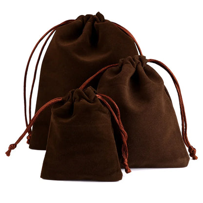 10pcs Drawstring Velvet Jewelry Gift Bags | Soft Plush Multi-Color Pouches for Wedding Christmas Party
