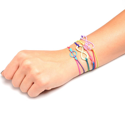 Handcrafted Multi Color Infinity Arrow Love Stretchy Bracelet 4 Pack Set