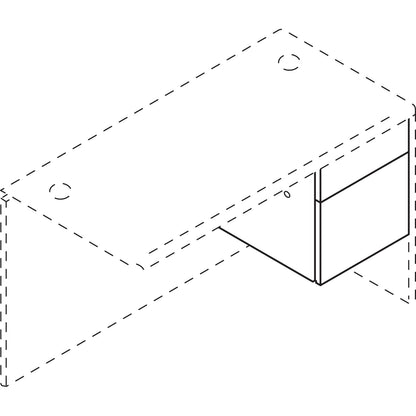HON 10500 Series Standing Height Hanging Pedestal, Left/Right, 2-Drawer: Box/File, Legal/Letter, Harvest, 15.63 x 22.75 x 17.75