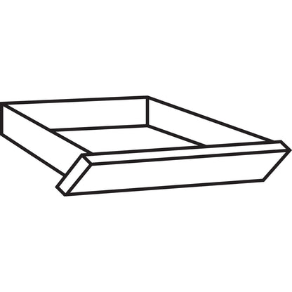 HON Laminate Angled Center Drawer, 26w x 15.38d x 2.5h, Mahogany