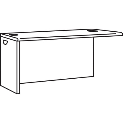 HON 38000 Series Return Shell, Left, 60w x 24d x 29.5h, Mahogany/Charcoal