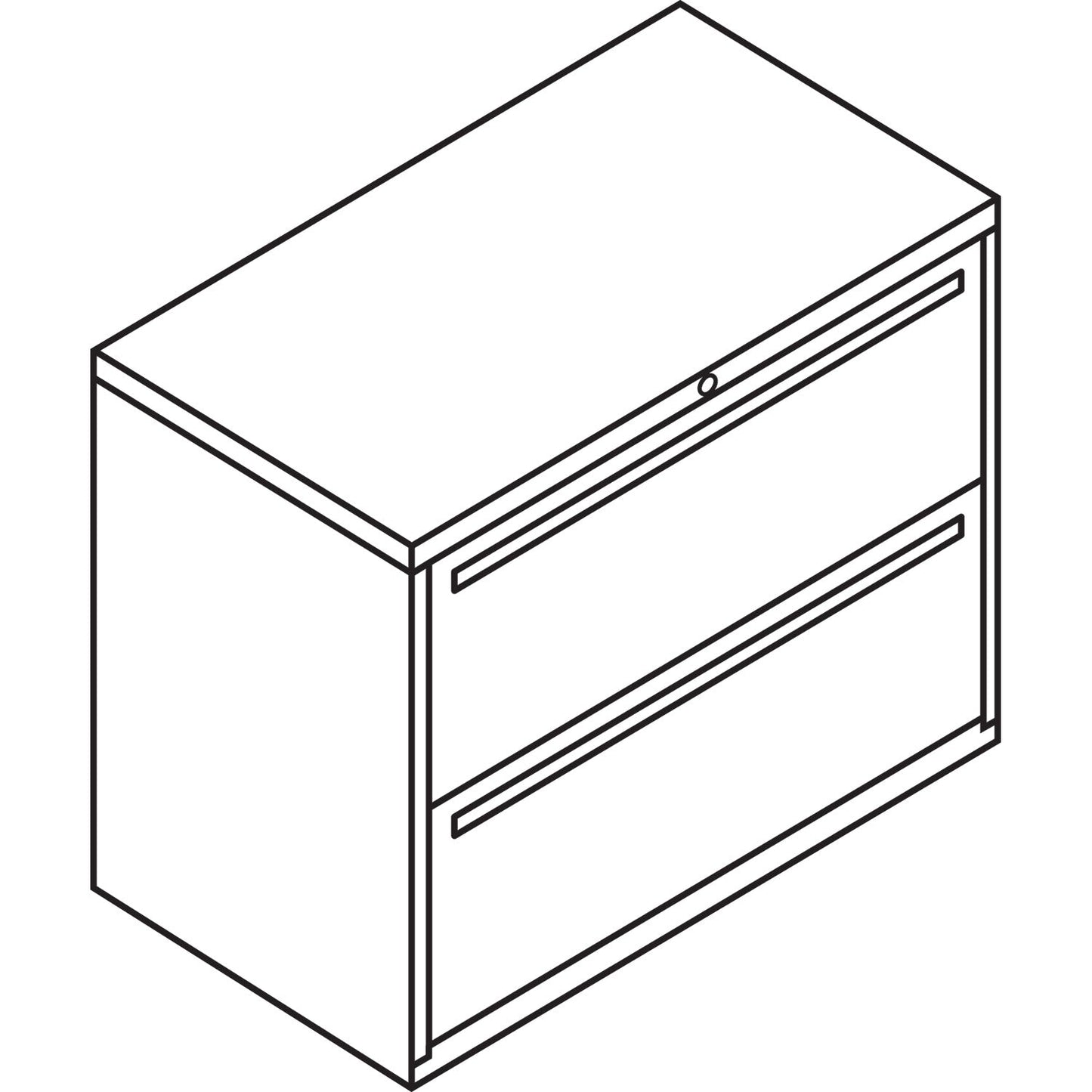HON Brigade 700 Series Lateral File, 2 Legal/Letter-Size File Drawers, Charcoal, 36" x 18" x 28"