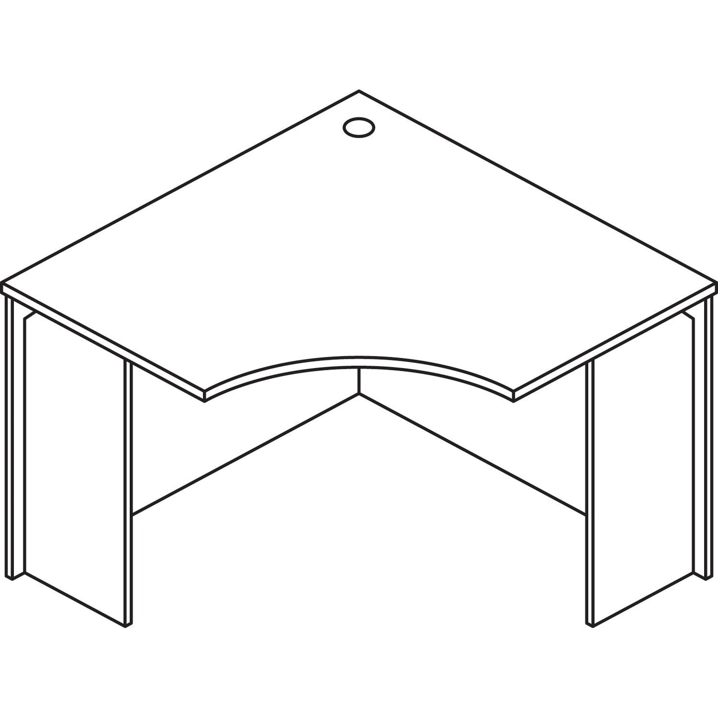 HON Foundation Corner Unit, 42" x 36" x 29", Pinnacle