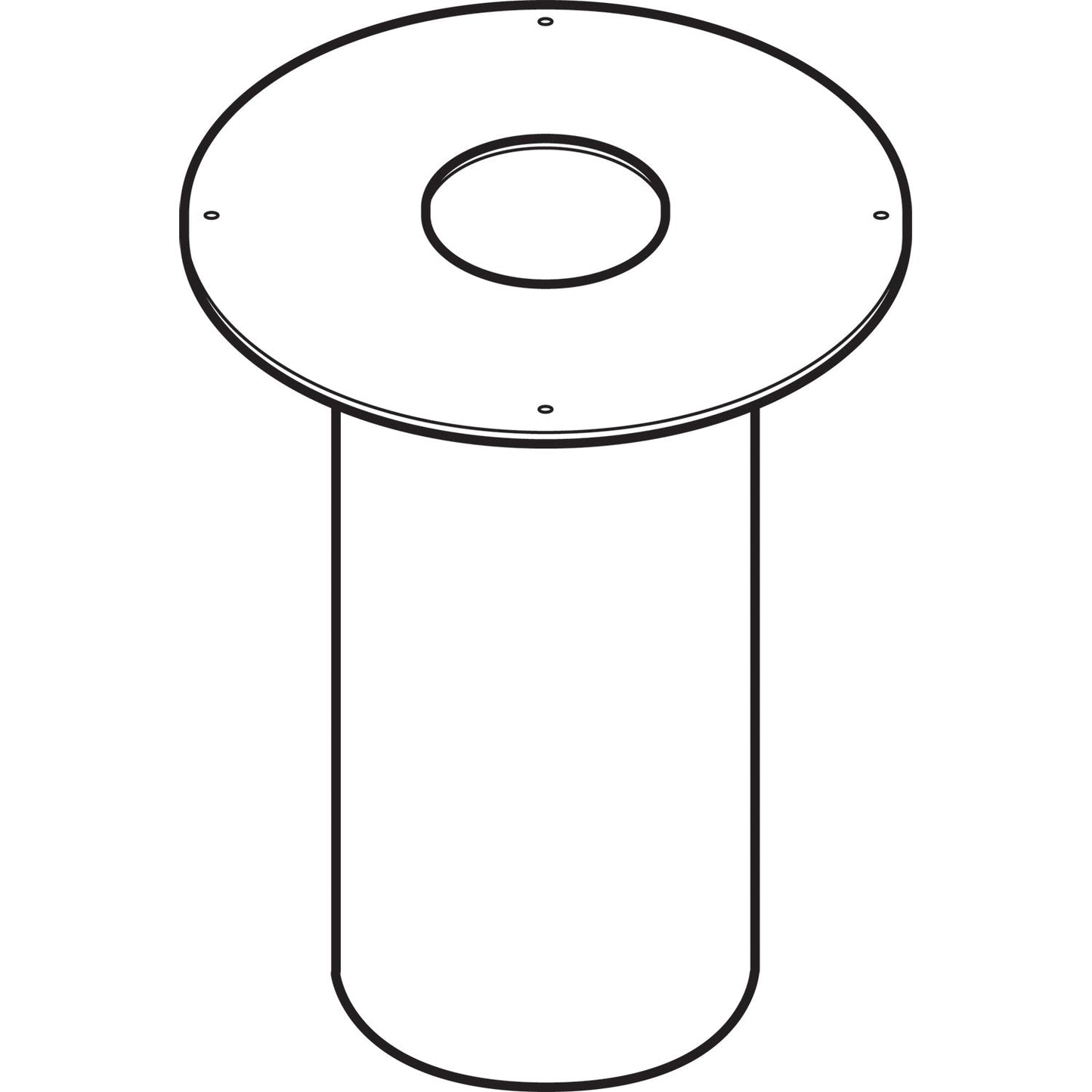 HON Laminate Cylinder Table Base, 18" Diameter x 28h, Harvest