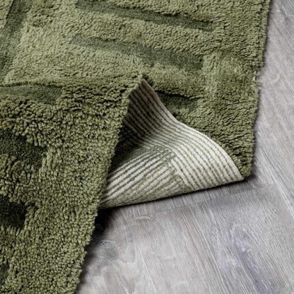 Washable Wool Rug - Green - Clearance