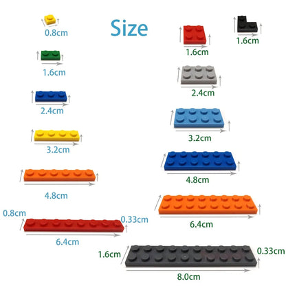 40pcs DIY Building Blocks Thick Figures Bricks 2x4 Dots | Educational Creative Toy for Kids