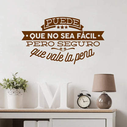Spanish Inspiring Quote Wall Decals | Vinyl Sticker for Home Decor