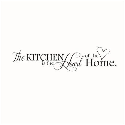 English Letters Kitchen Love Vinyl Wall Sticker | Heart of the Home Wall Decal