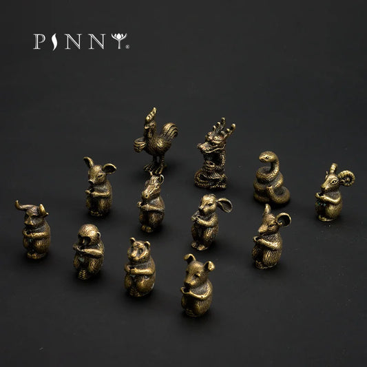 PINNY Metal Chinese Zodiac Incense Holder | Mini 12 Animals Stick Incense Base