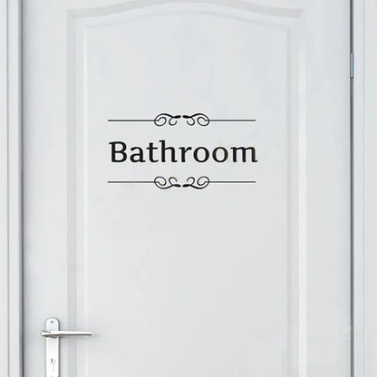French Bathroom Toilet Sign Vinyl Sticker Decal | WC Entrance Sign Door Decal for France Home