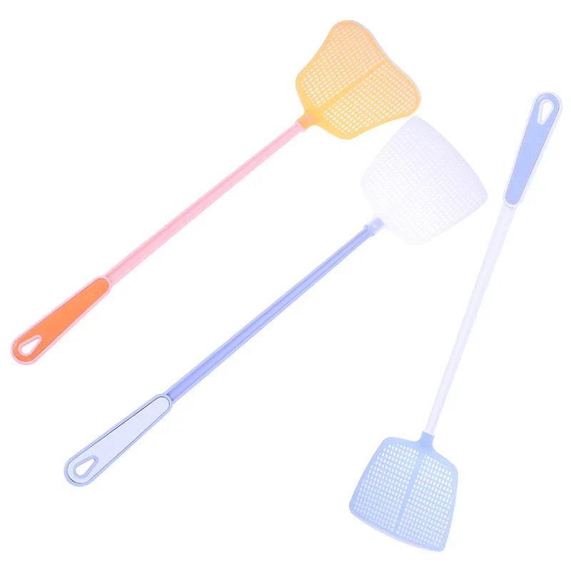 Durable Fly Swatter | Long Handle Plastic Mosquito Killer for Home