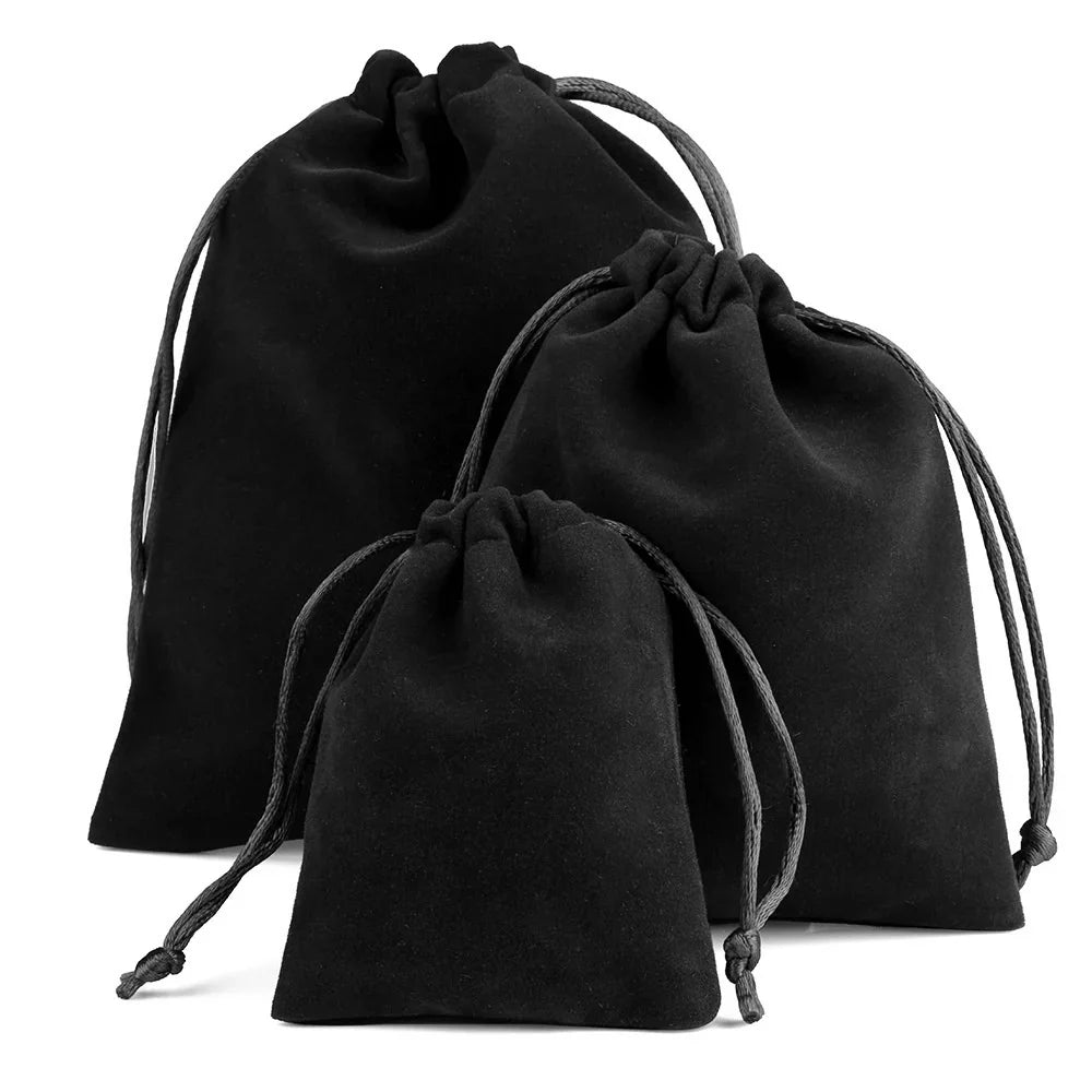 10pcs Drawstring Velvet Jewelry Gift Bags | Soft Plush Multi-Color Pouches for Wedding Christmas Party