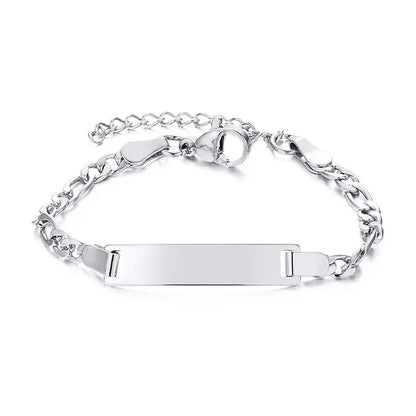 Kids Adjustable ID Bracelet | Custom Name Anti-Lost Stainless Steel Jewelry for Children