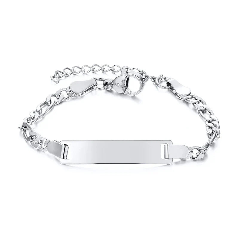 Adjustable Kids ID Bracelet | Custom Name Stainless Steel Anti-Lost Jewelry