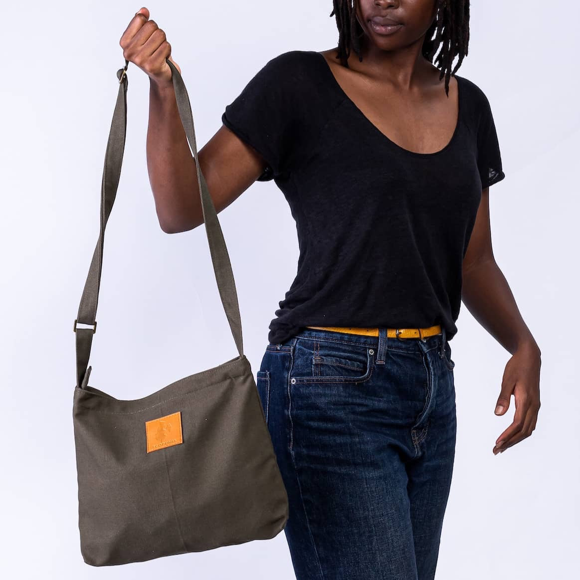 The Mini Amani Canvas Crossbody Bag Unisex