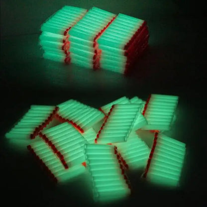 Glow in the Dark Darts 40-Pack | Fluorescent EVA Soft Bullets for Nerf Blasters