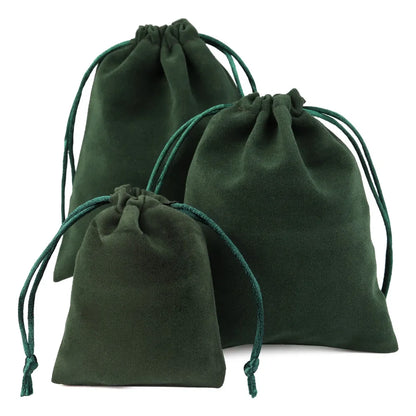 10pcs Drawstring Velvet Jewelry Gift Bags | Soft Plush Multi-Color Pouches for Wedding Christmas Party