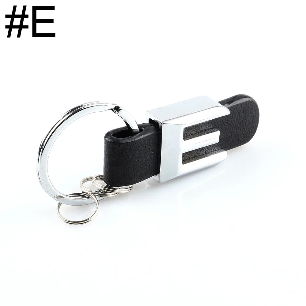 DSYCAR 3D Car Key Chain Metal Letter Leather Strap Keychain | Premium Key Ring for Mercedes