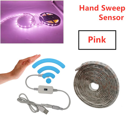 USB Motion Sensor LED Strip Light | Hand Wave Control for TV Kitchen