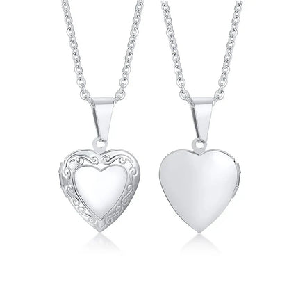 Heart Photo Locket Necklace for Women | Openable Stainless Steel Promise Jewelry