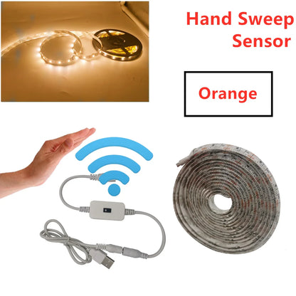 USB Motion Sensor LED Strip Light | Hand Sweep Control for Kitchen TV Backlight