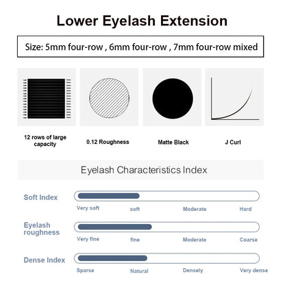 DeceMars Lower Lash Extension 5mm 6mm 7mm | Under Eye Eyelash Supplies
