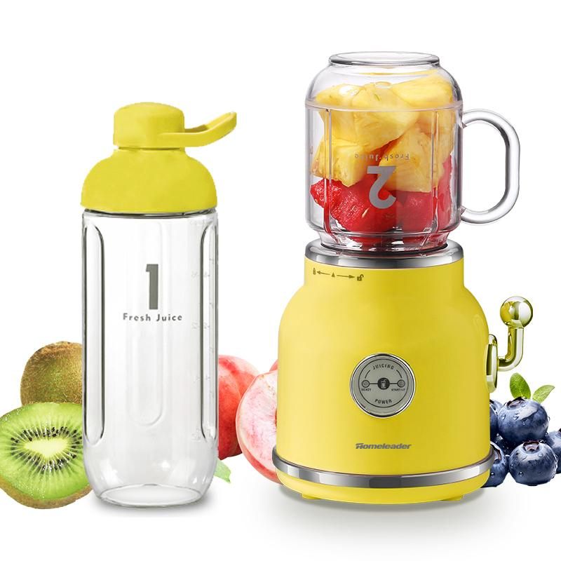 Homeleader Pink Smoothie Blender - Personal Blender for Shakes & Smoothies with 6 Sharp Blades, 21Oz Travel Cup & Lids