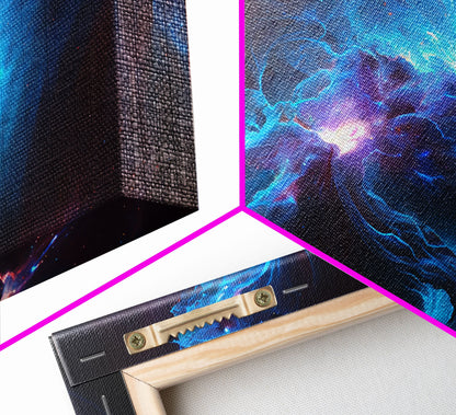 Stunning Nebula Canvas Wall Art Design, Poster Print Decor for Home & Office Decoration, CANVAS READY to Hang Scifi Wall Art