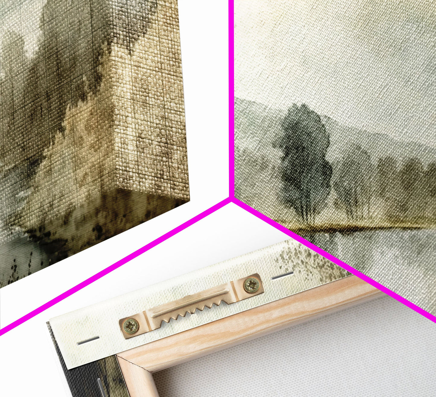 Wall Art Oil Painting Landscape Canvas Print, Framed Art, Nature Study Nature Framed Large Gallery Art, Minimalist Art Ready to Hang