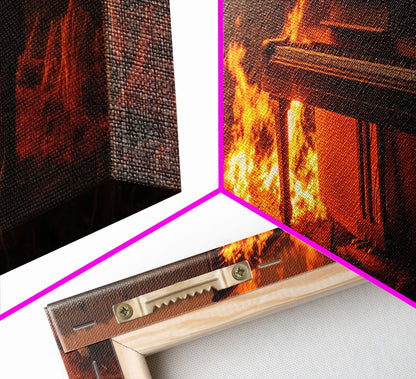 Urban Decay, Street Punk Art, Framed Canvas Print, Burning Grand Piano In A Field at Sunset, Dystopian Decor