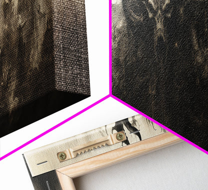 The Demon, Panoramic Canvas Print, Framed Halloween Art, Spooky Decor, Halloween Art, Halloween Wall Art, Halloween Art Print